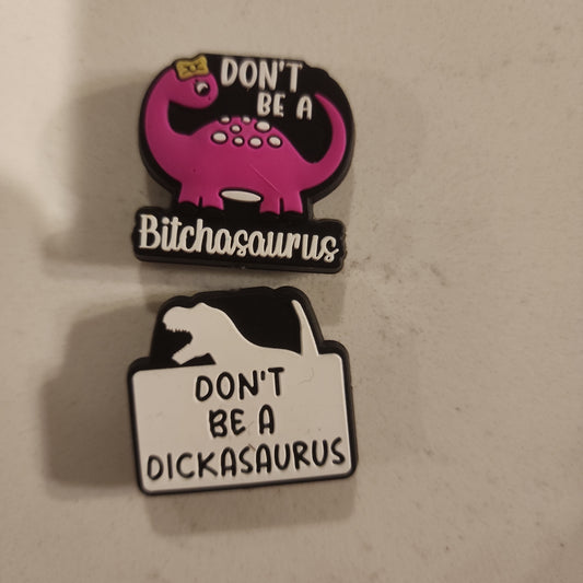 Don't be a bitchasaurus dinosaurs silicone custom exclusive copyrighted silicone beads focal bead for pens keychains