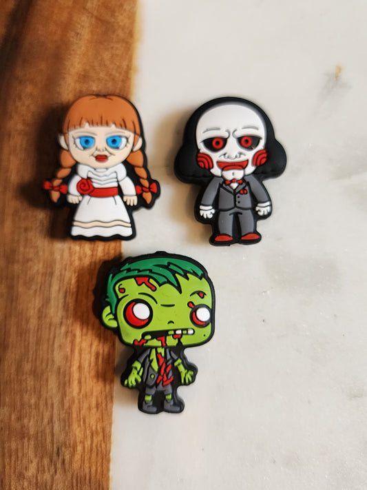 Horror girl zombie and saw