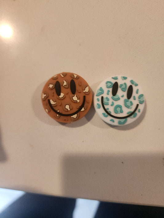 Happy face cheetah custom exclusive do not reproduce...silicone focal bead