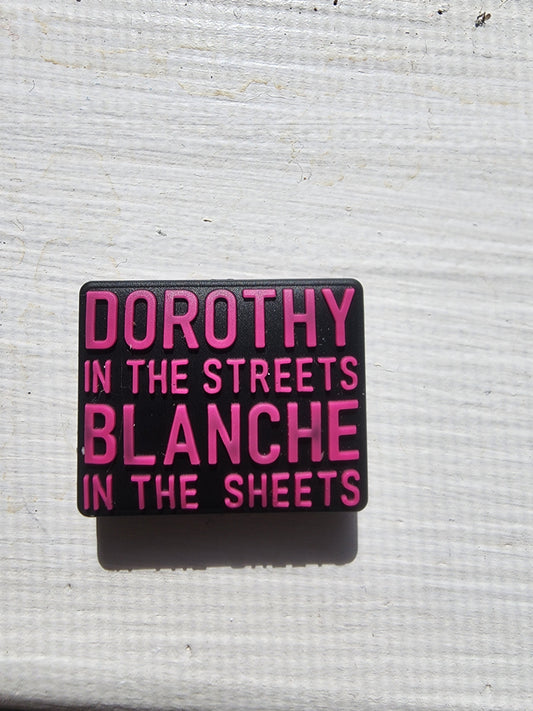 Dorothy in the streets Blanche in the sheets silicone custom exclusive focal bead beads Golden Girls naughty