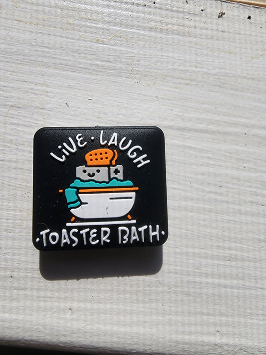 Live laugh toaster bath custom silicone focal beads bead dark humor naughty