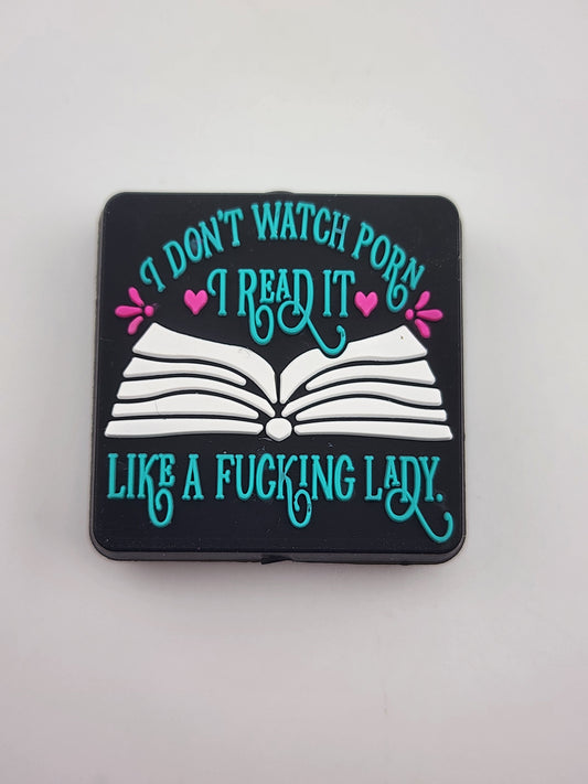 I don't watch porn I read it like a fucking lady silicone focal bead book beads custom exclusive collab with moose beads #booktok
