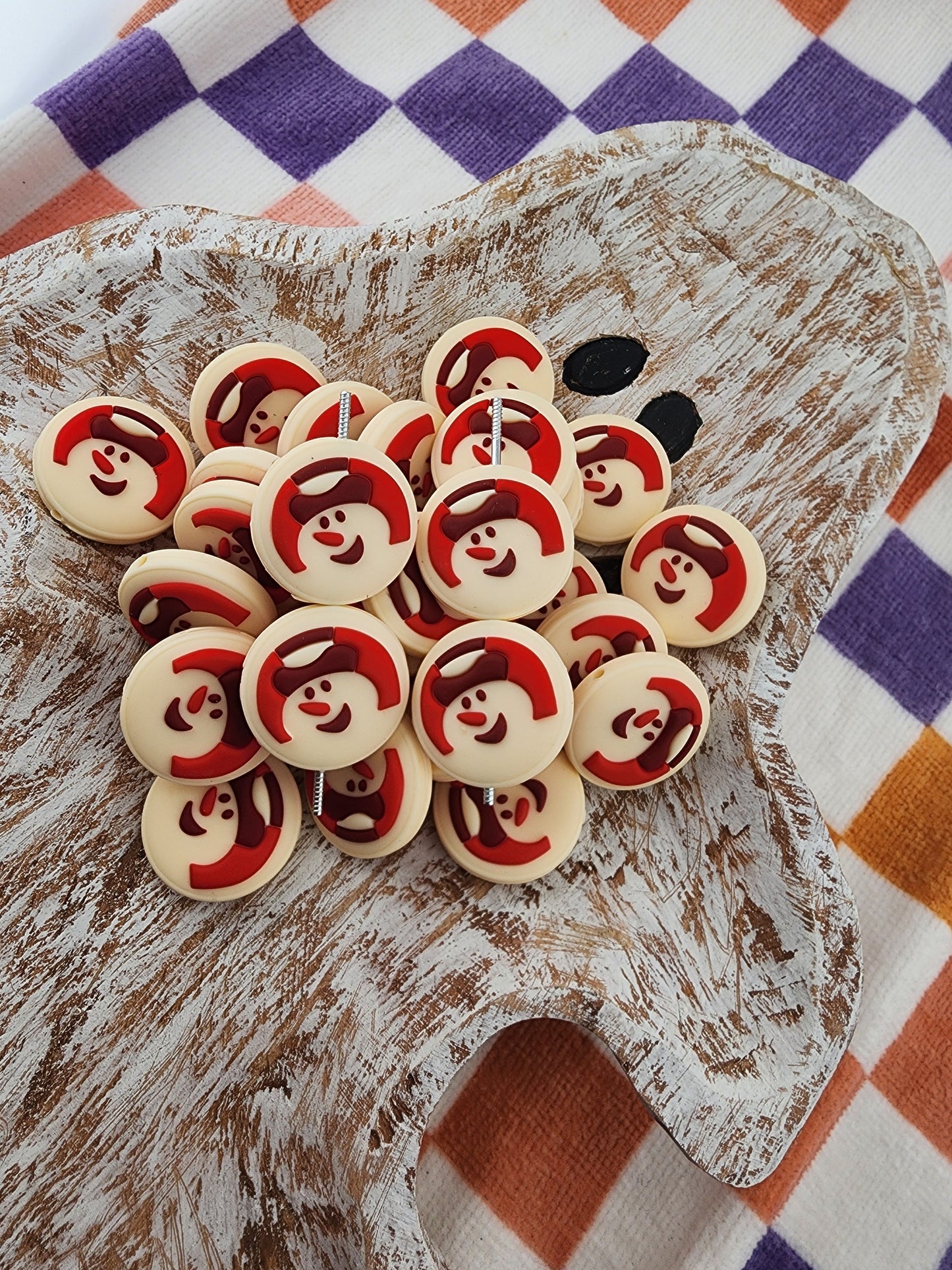 Custom collab exclusive cookie silicone focal beads viral christmas cookies bead