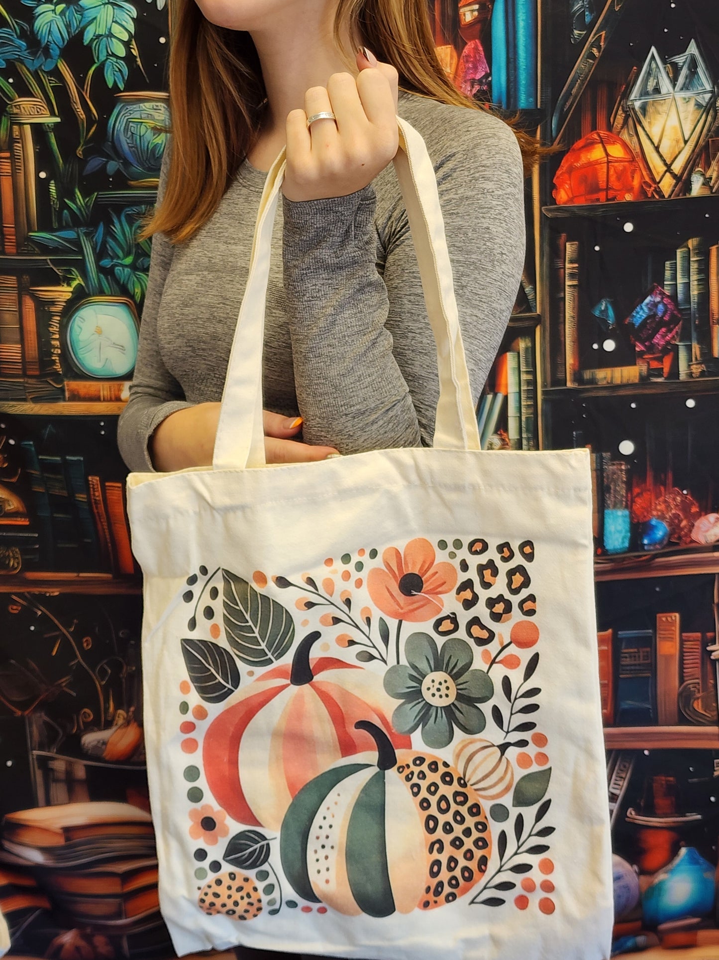 Custom designed tote bags book bags booktok pumpkin richard cake print totes
