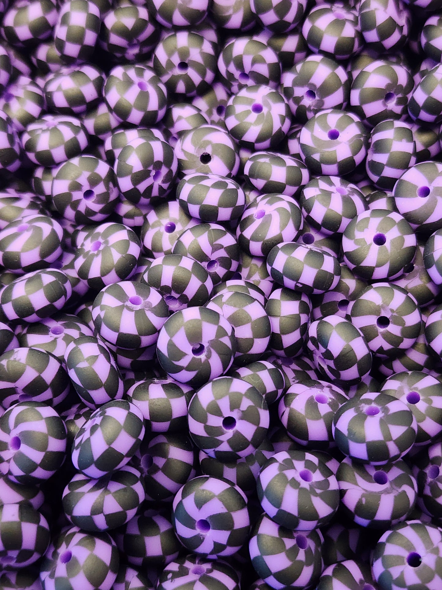 Custom pantone rainbow, silicone checker, beads 14mm abacus bead
