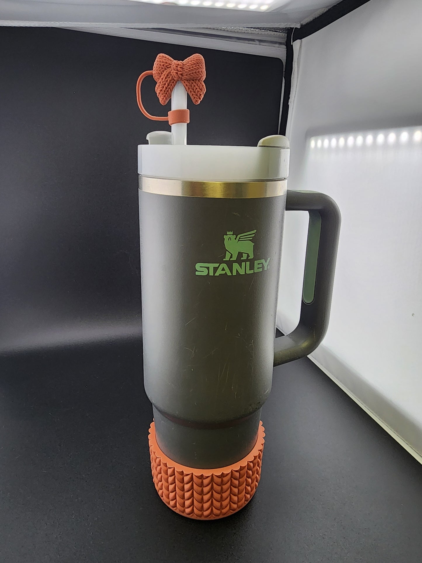 Custom collab exclusive silicone boots for stanley tumblers cable knit sweater cup boot