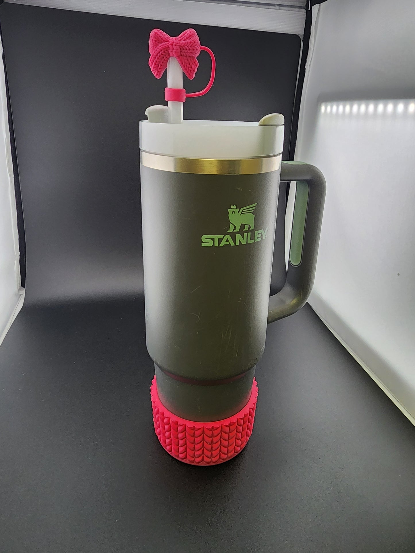 Custom collab exclusive silicone boots for stanley tumblers cable knit sweater cup boot