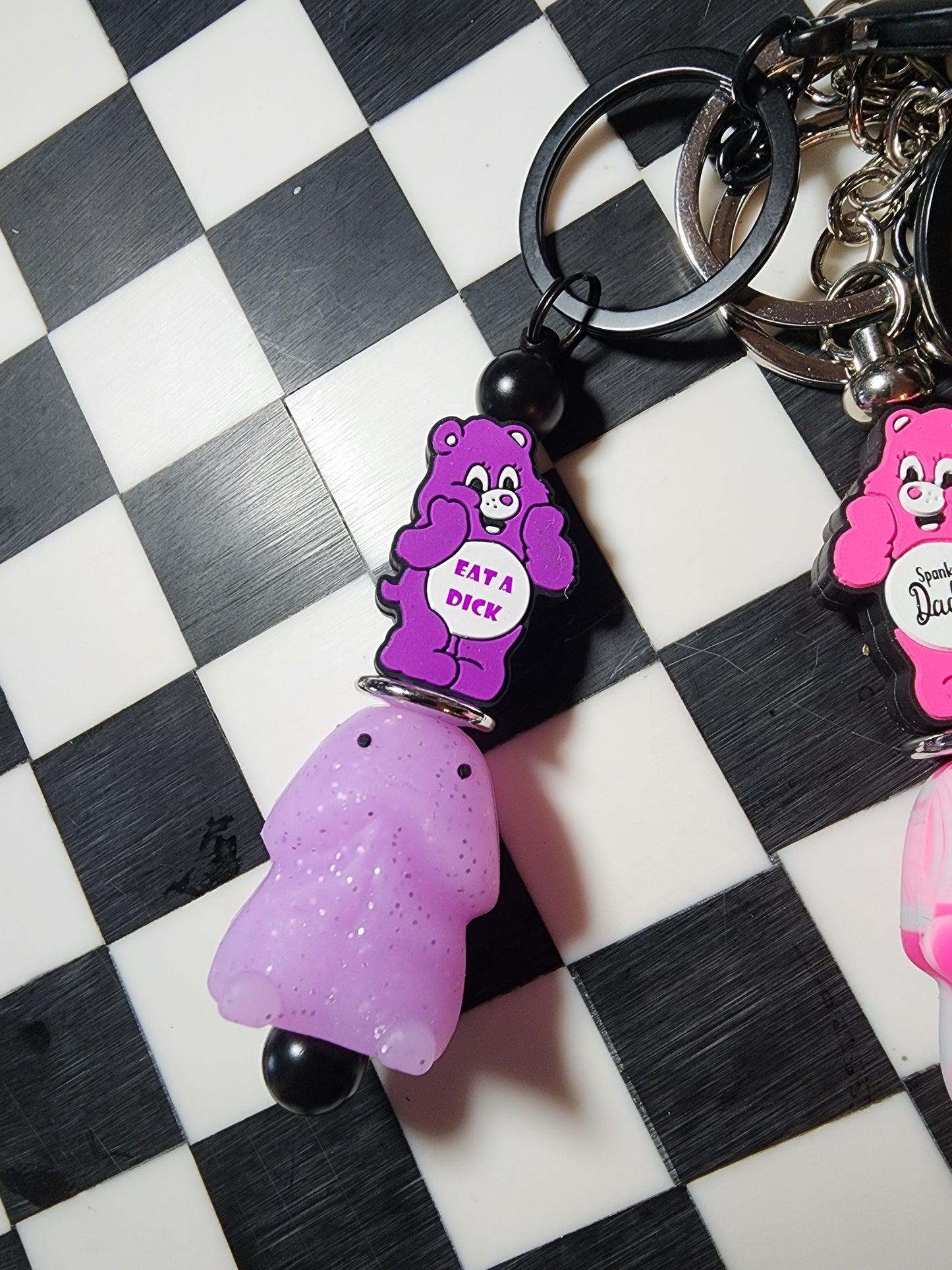 Custom Exclusive Naughty swear bears richard keychain
