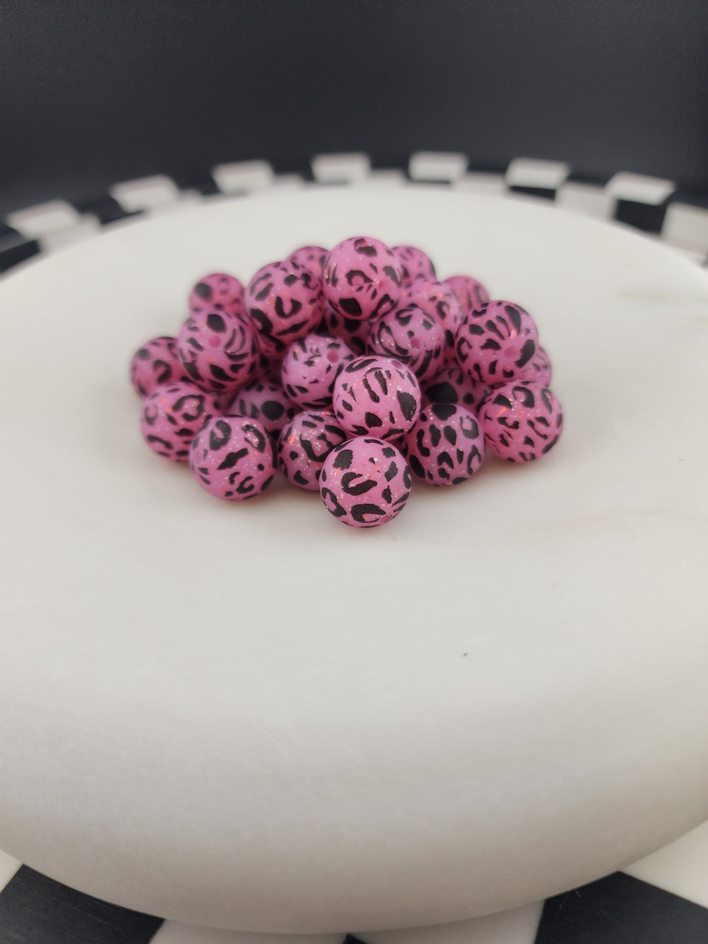 Cheat a print glitter 15 millimeter silicone beads all colors