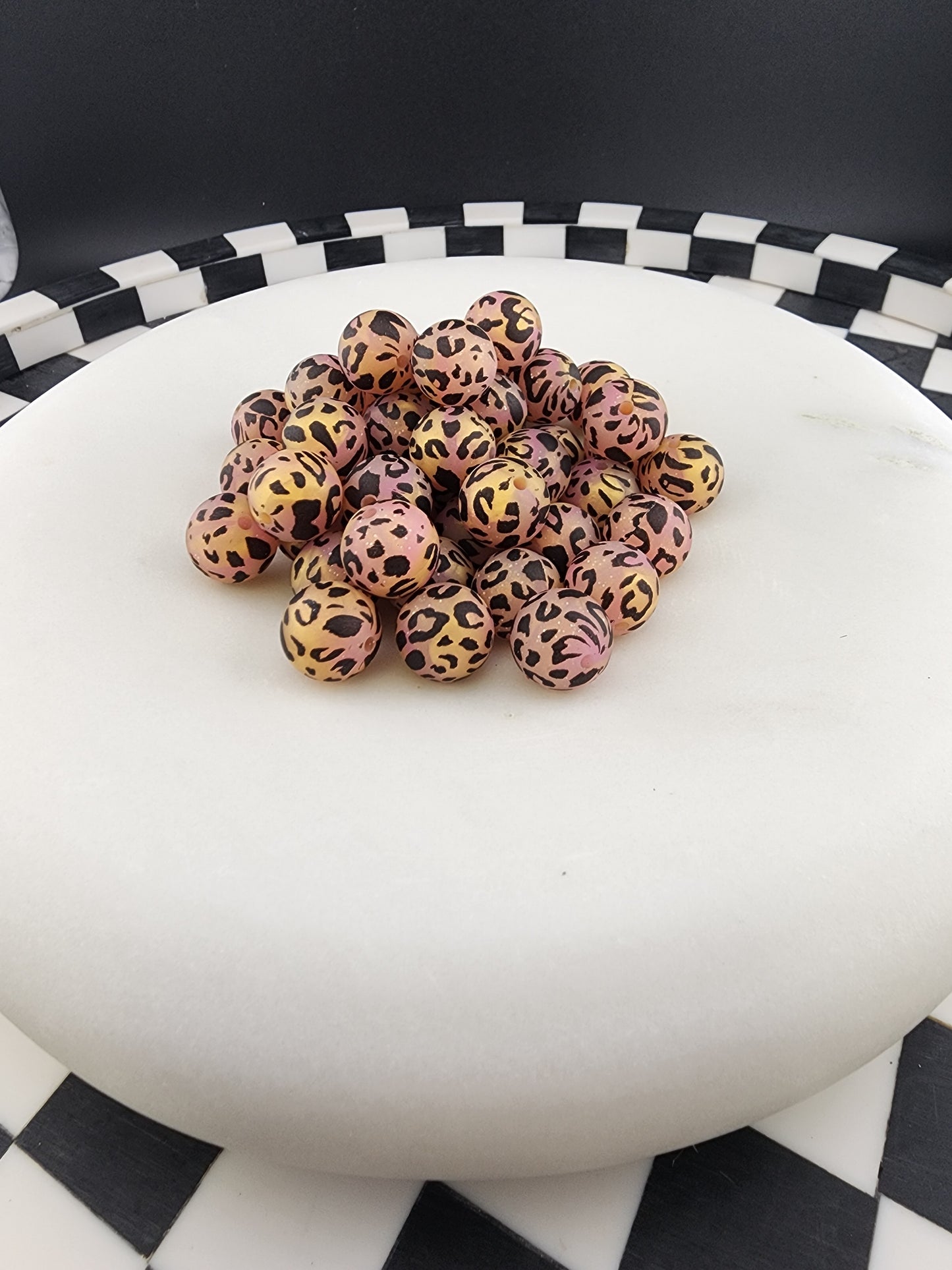 Cheat a print glitter 15 millimeter silicone beads all colors