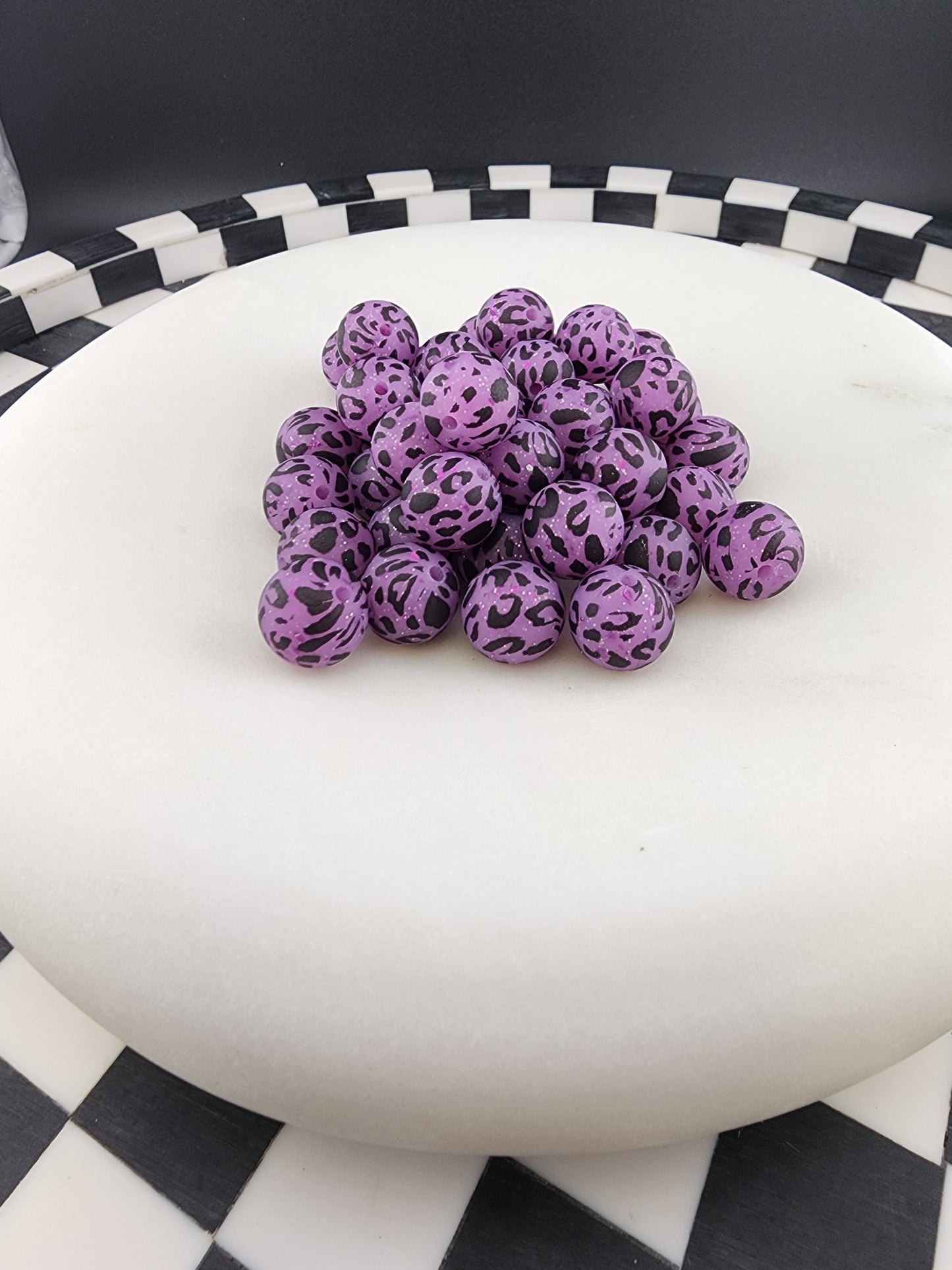 Cheat a print glitter 15 millimeter silicone beads all colors