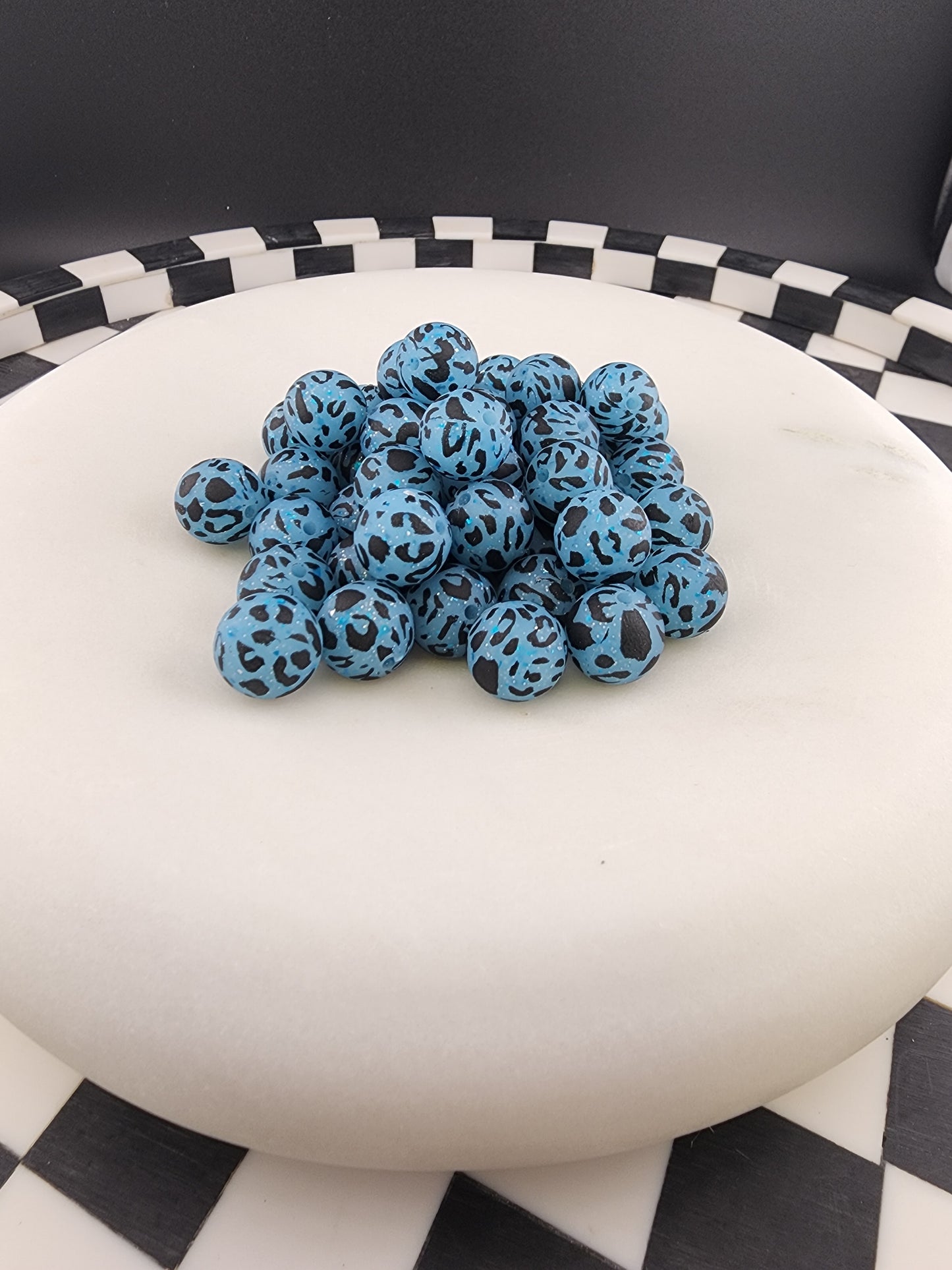 Cheat a print glitter 15 millimeter silicone beads all colors