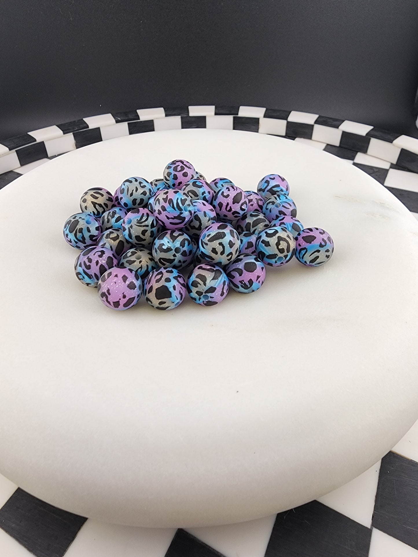 Cheat a print glitter 15 millimeter silicone beads all colors