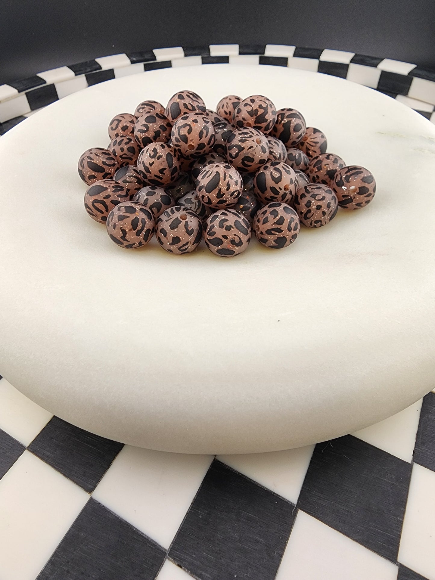 Cheat a print glitter 15 millimeter silicone beads all colors