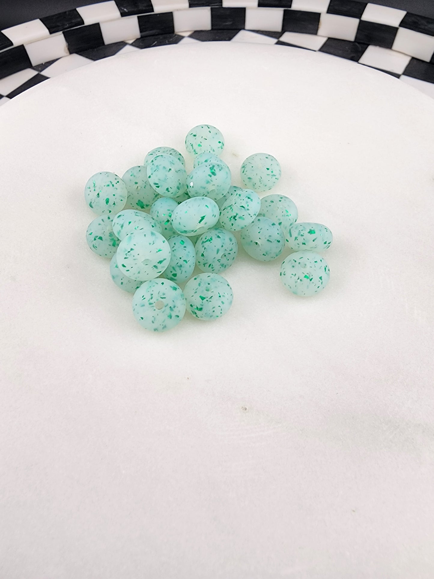 Glitter and swirl abacus all colors silicone beads