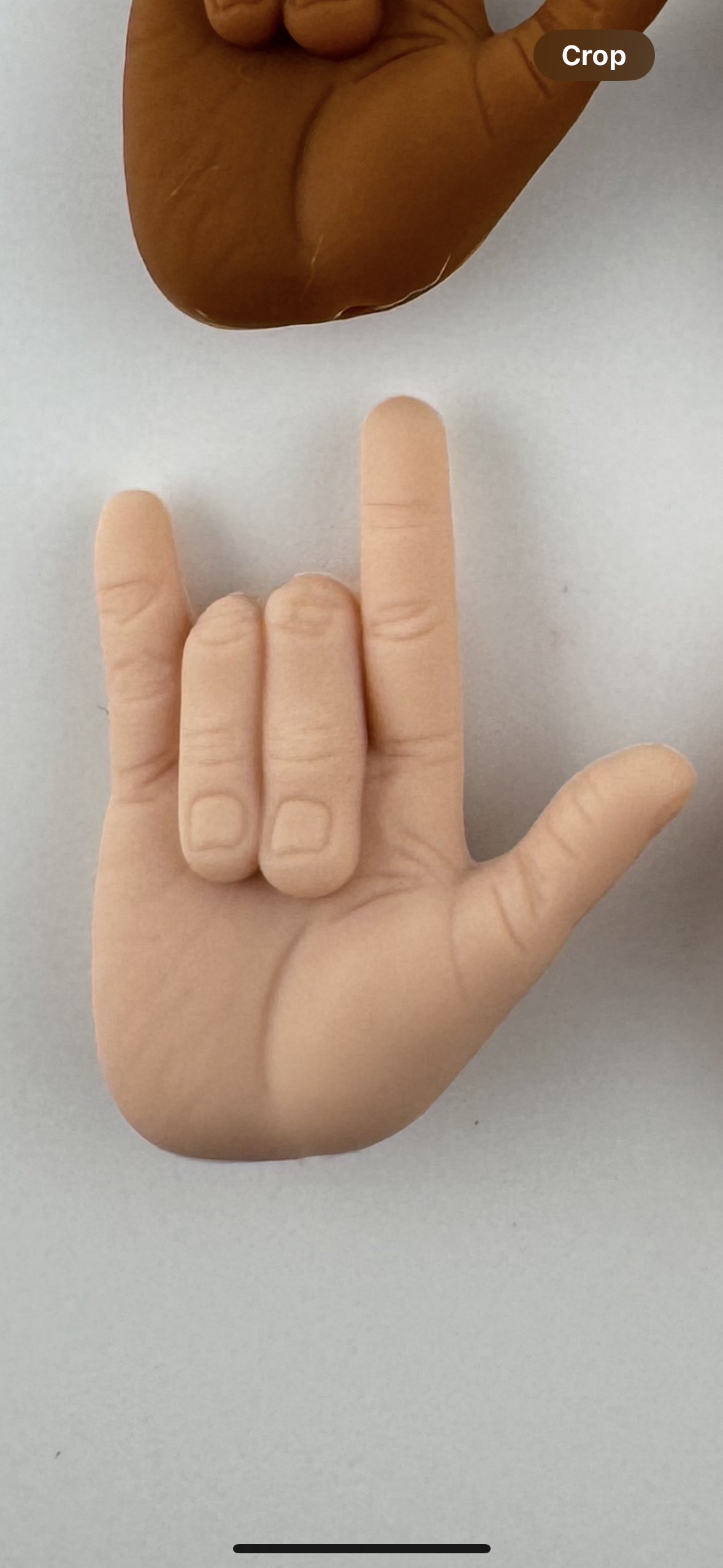 Hand Peace Sign and I love you Custom Silicone Focal Sign Language hands