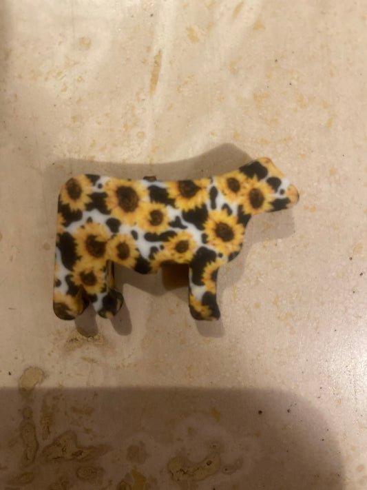 Full Sunflower Cow Custom Exclusive Silicone Focal