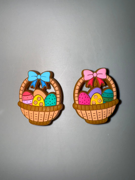 Easter basket silicone focal beads