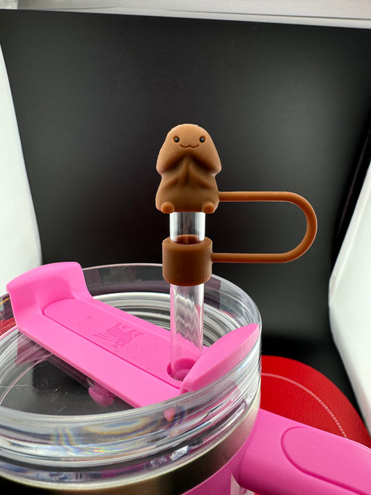 Dark Brown Richard Straw Topper Stanley Tumbler Naughty Dick toppers