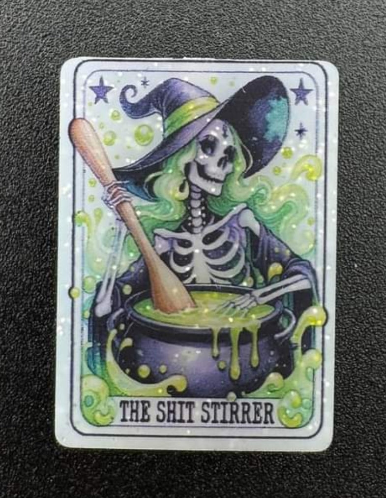 Custom exclusive silicone print focal bead tarot card halloween beads