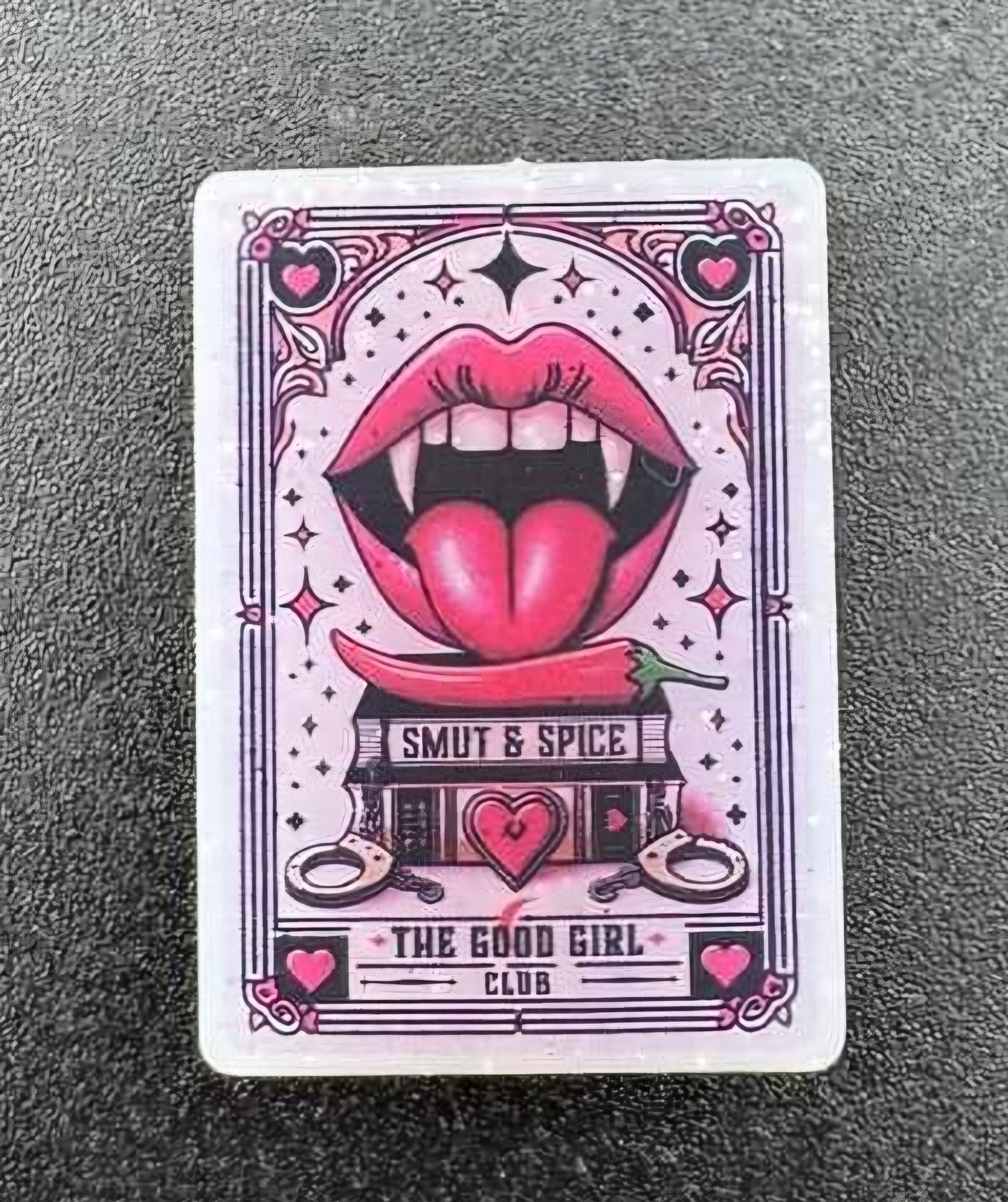 Custom exclusive silicone print focal bead tarot card halloween beads