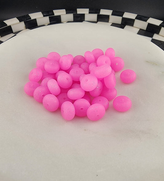 Glitter and swirl abacus all colors silicone beads