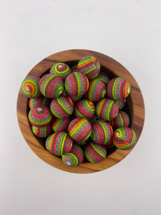 Exclusive Cheetah Serape 15mm Silicone Beads