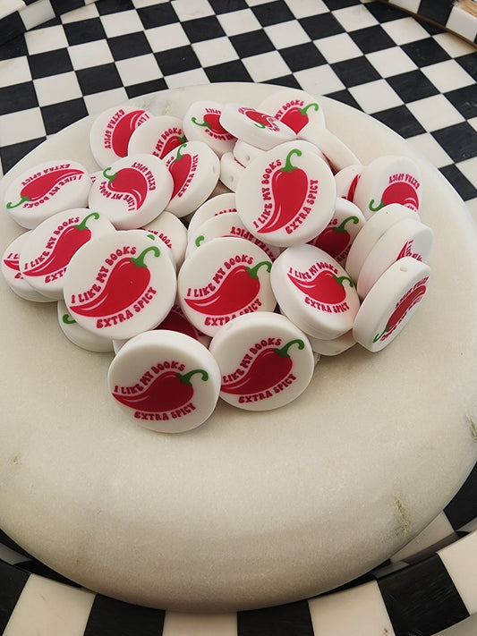 I like my books spicy booktok silicone book reading bead focal