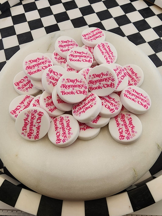 Dark romance book club booktok silicone book reading bead focal