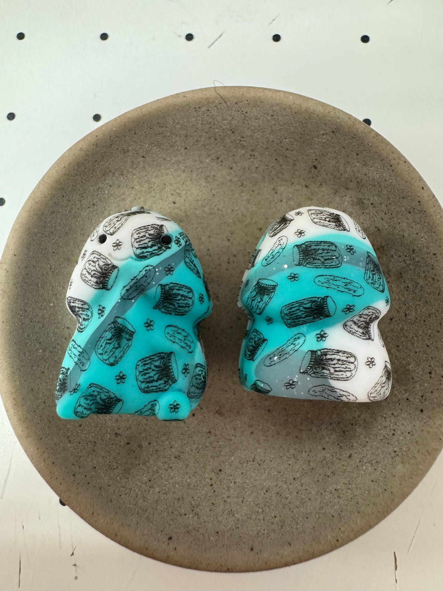 Pickle my Dick Richard Teal Swirl Custom Silicone Copyrighted Focal
