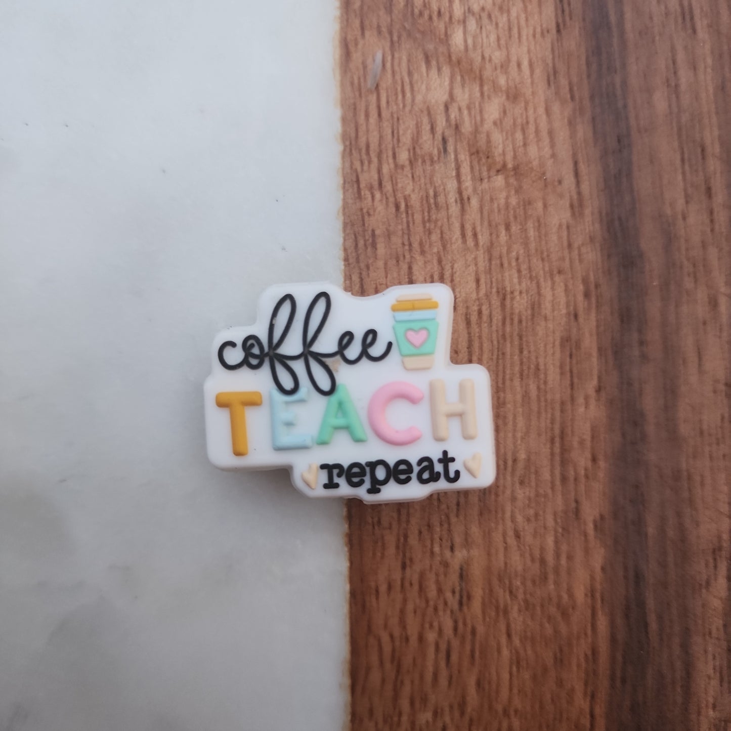 Coffee teach repeat pastel