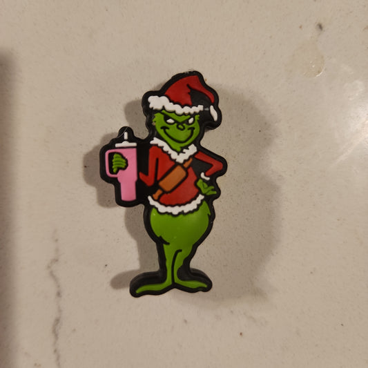 Ootd bougie mean Christmas guy with cup and crossbody grinch mean one