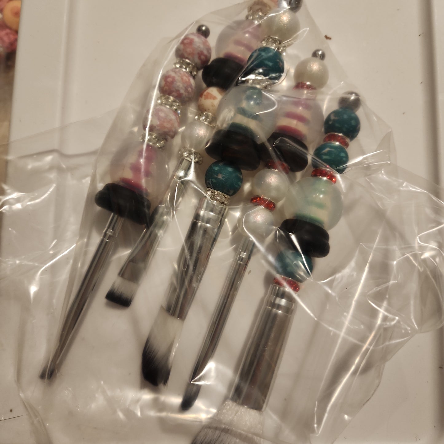 Snow globe makeup brushes