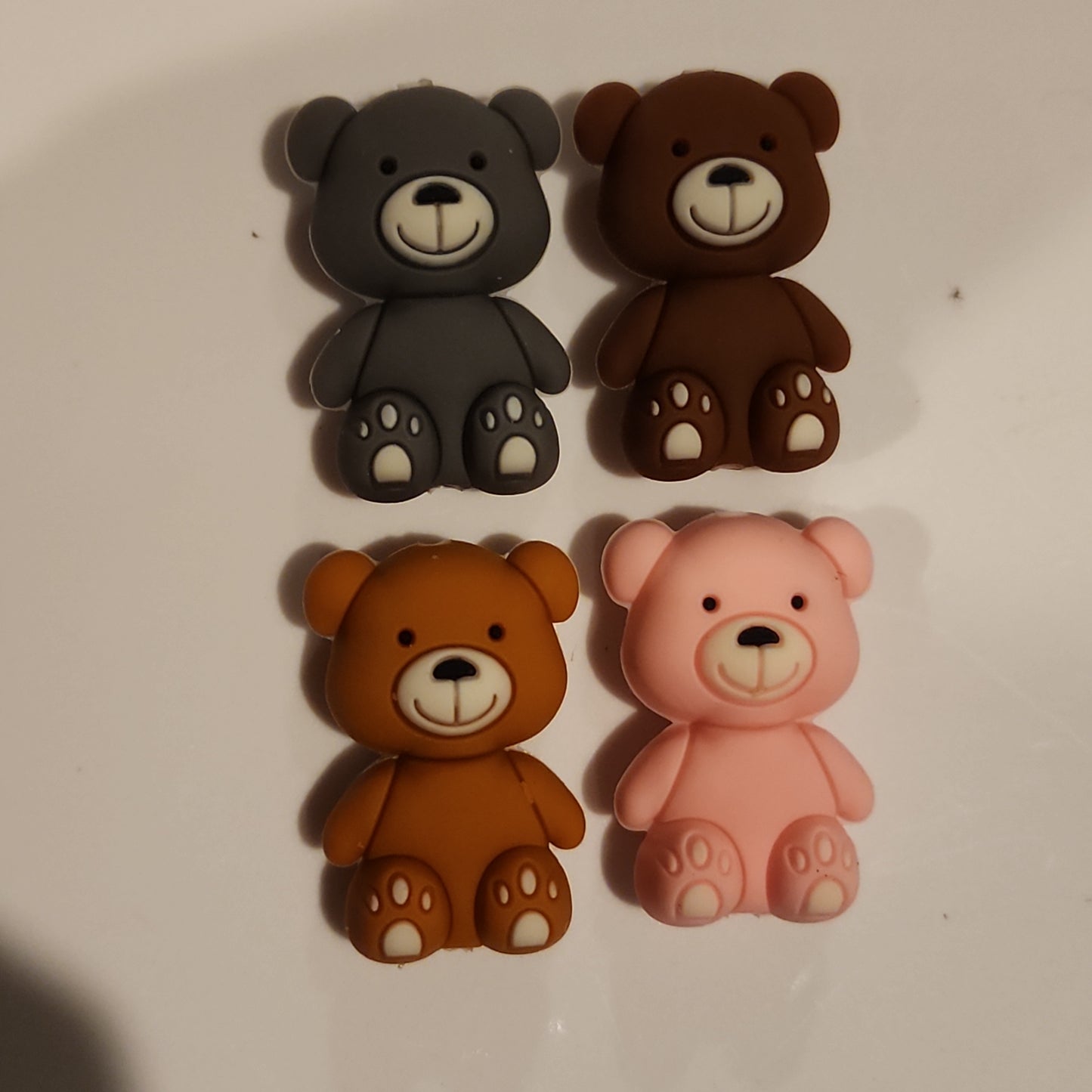 3D teddy bears silicone focal beads custom exclusive collab