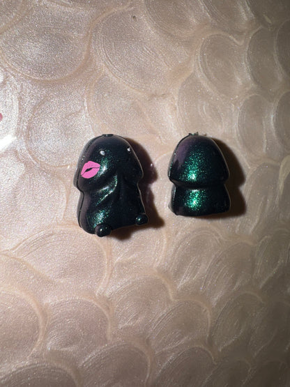 MINI Oil Slick with Pink Kiss Richard Son Copyrighted Silicone Focal