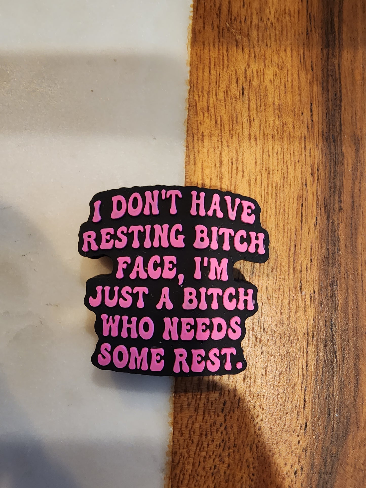 Resting bitch face pink focal