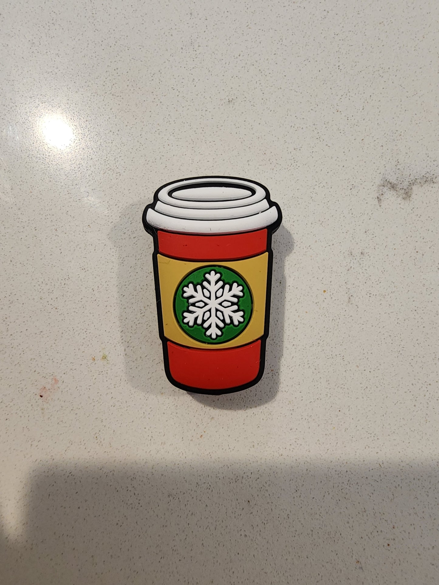 Christmas cup silicone focal beads winter coffee