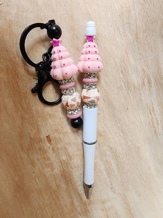 Titty tree Christmas pen and Keychain