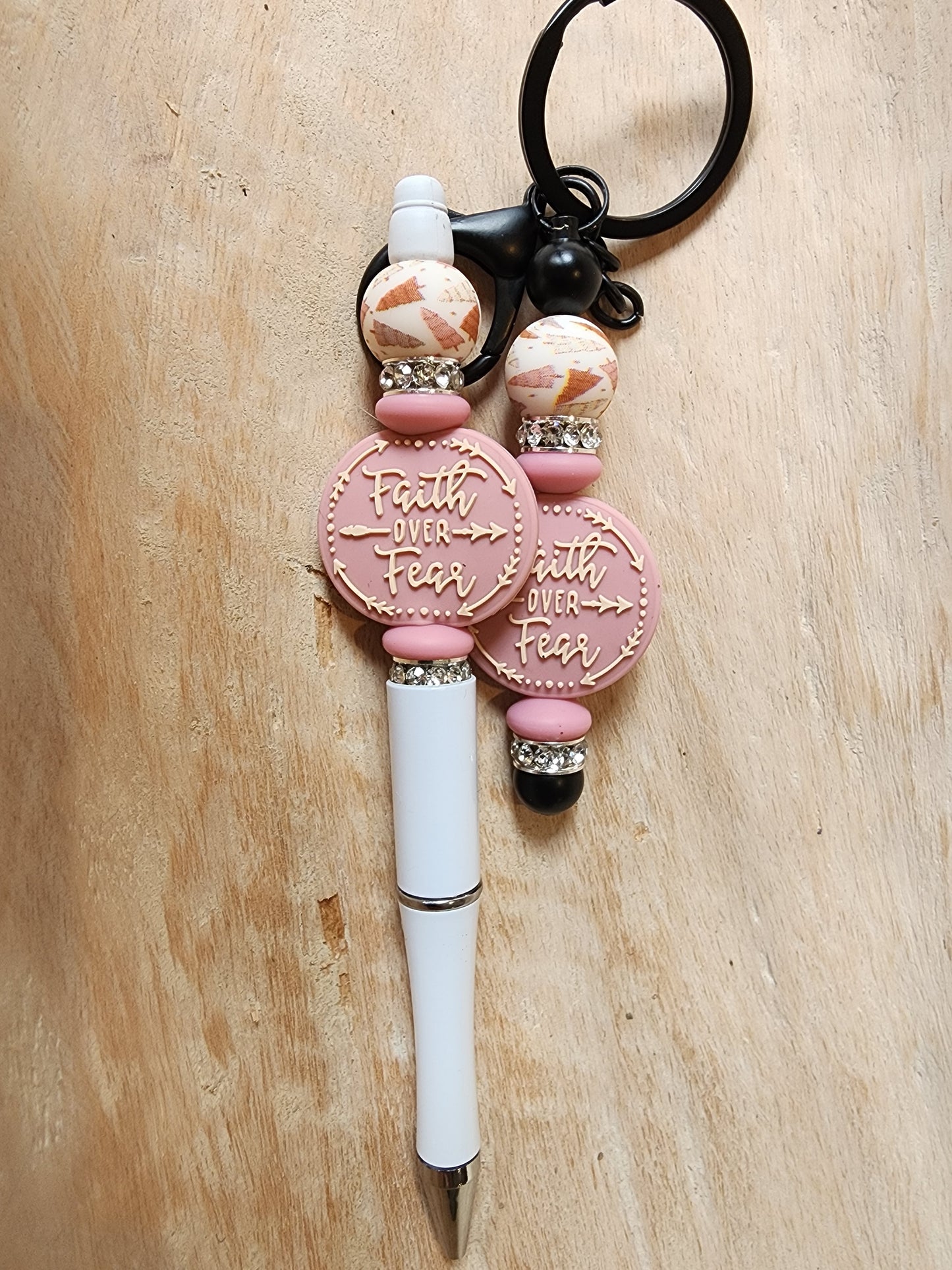 Faith over fear pen and Keychain set