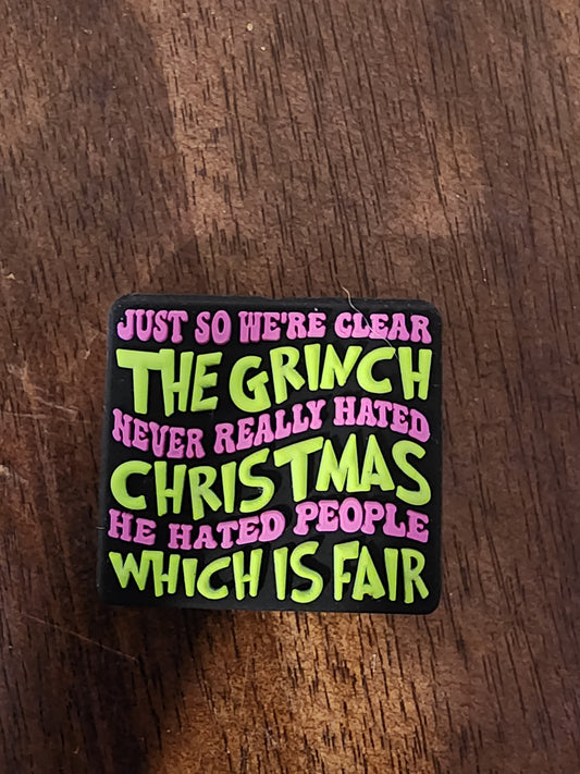 Christmas grinch custom silicone focal beads