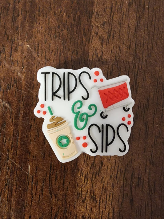 Trips and sips silicone focal bead