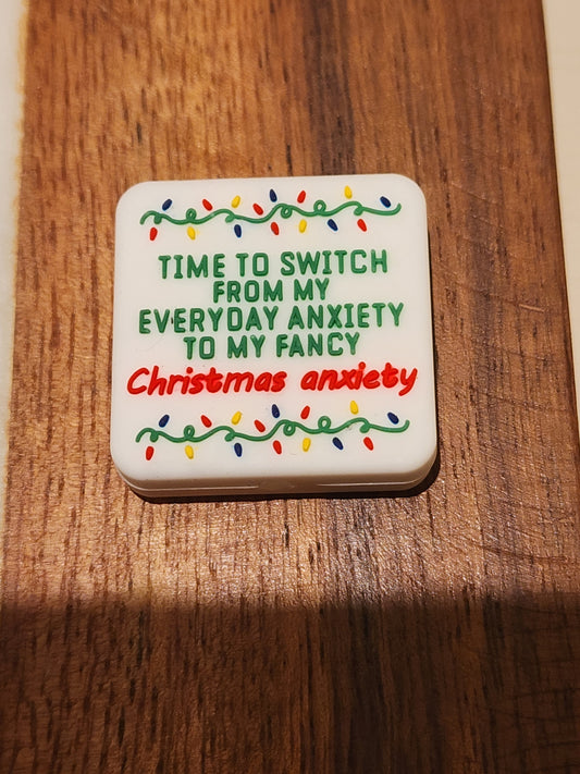 It's time to switch from my everyday anxiety to my fancy Christmas anxiety custom silicone focal beads exclusive