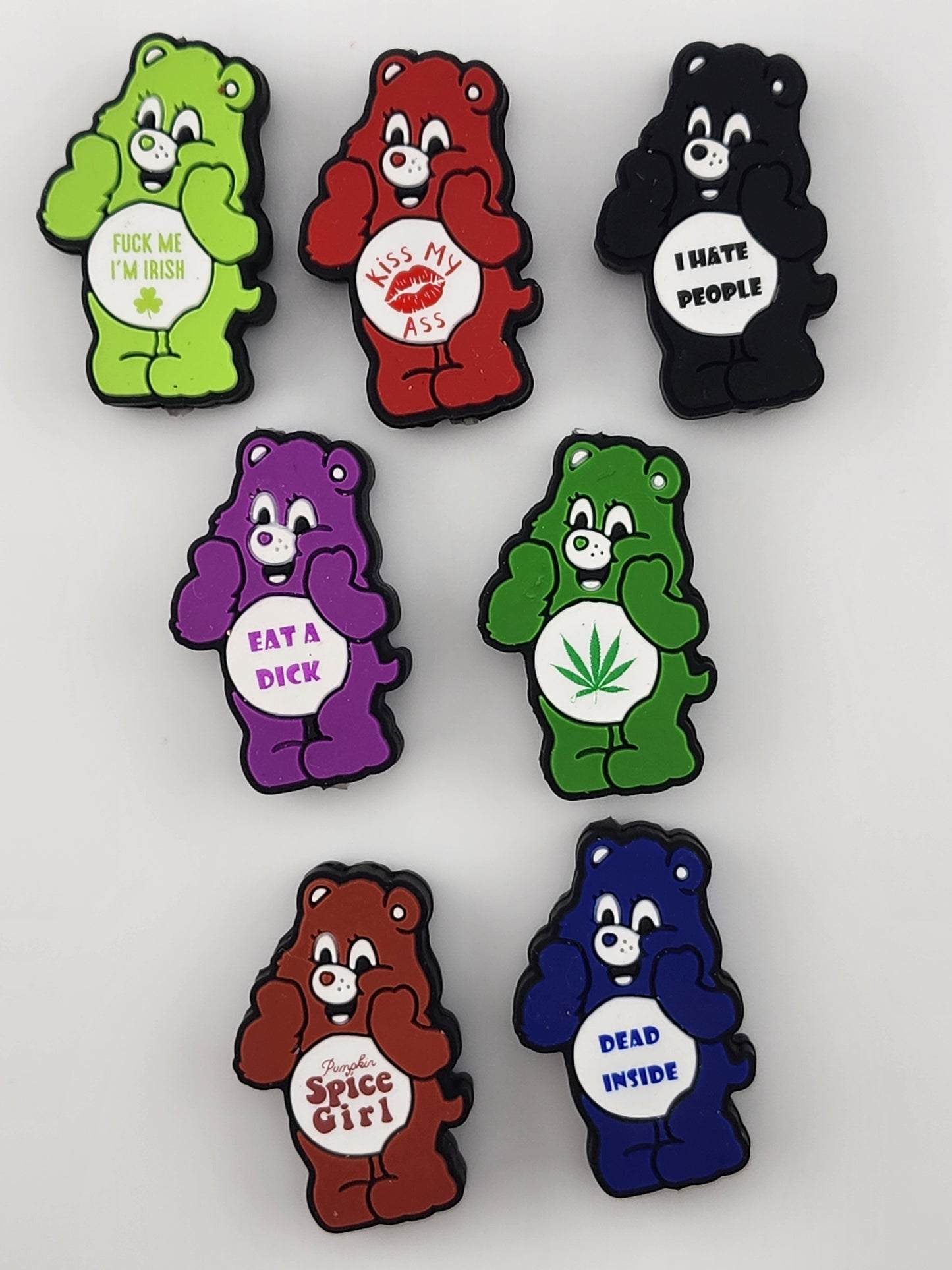 Swear bears new weed Irish kiss my ass custom silicone focal beads