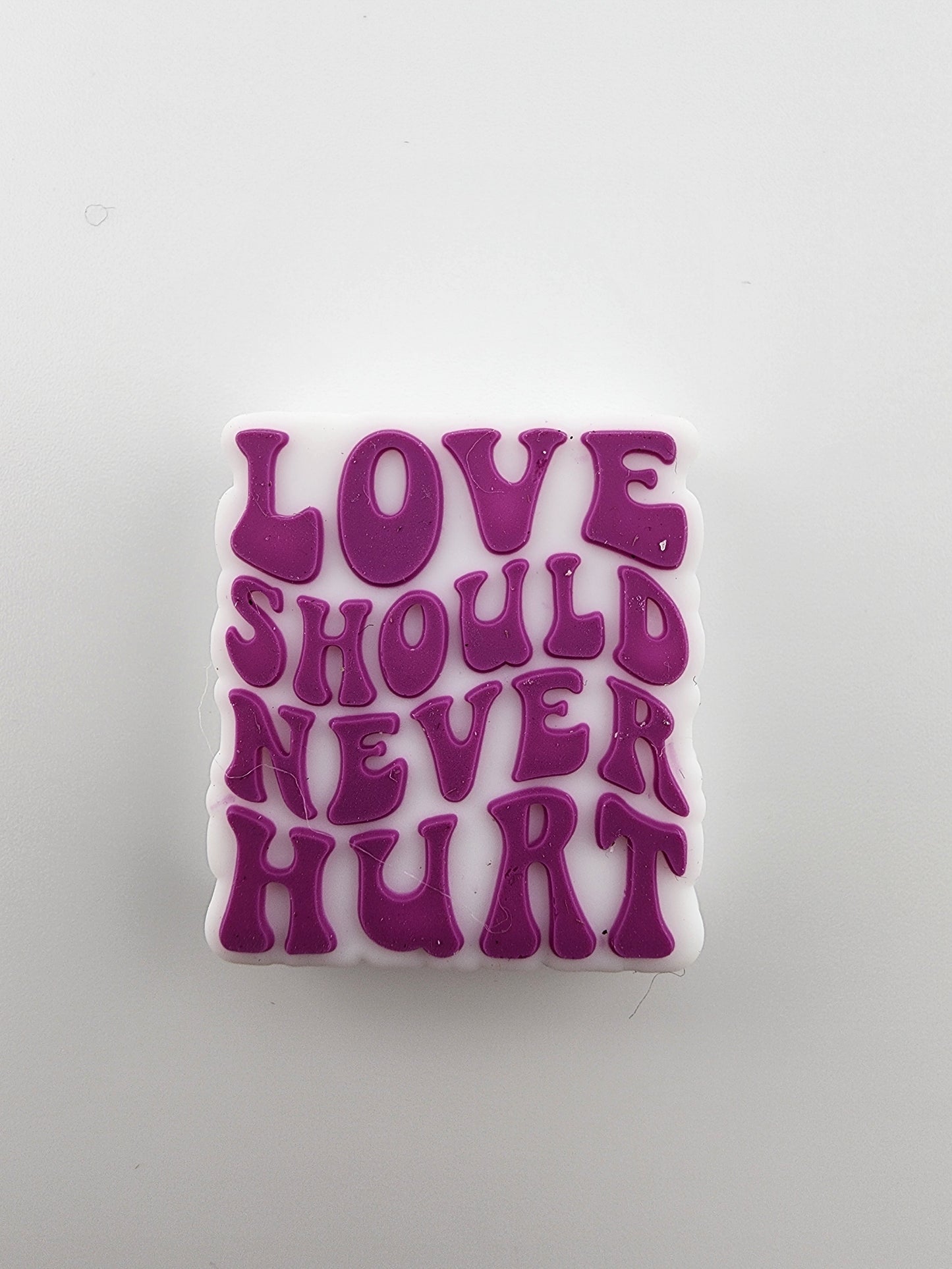 Love should never hurt domestic violence awareness bead smiley hat howdy