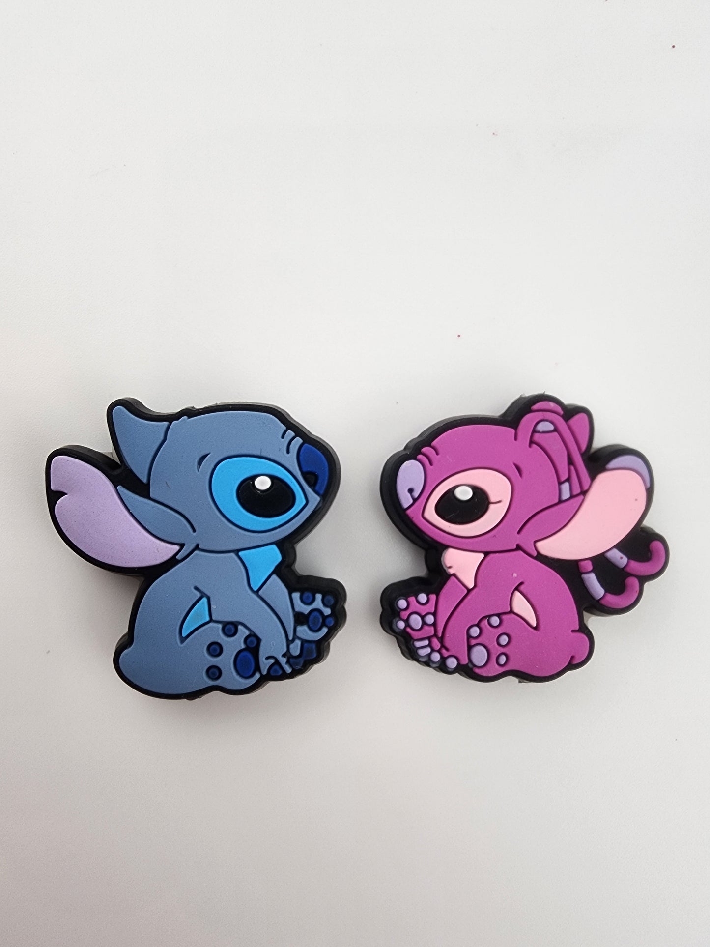 Blue alien angel and pink angel custom silicone beads exclusive