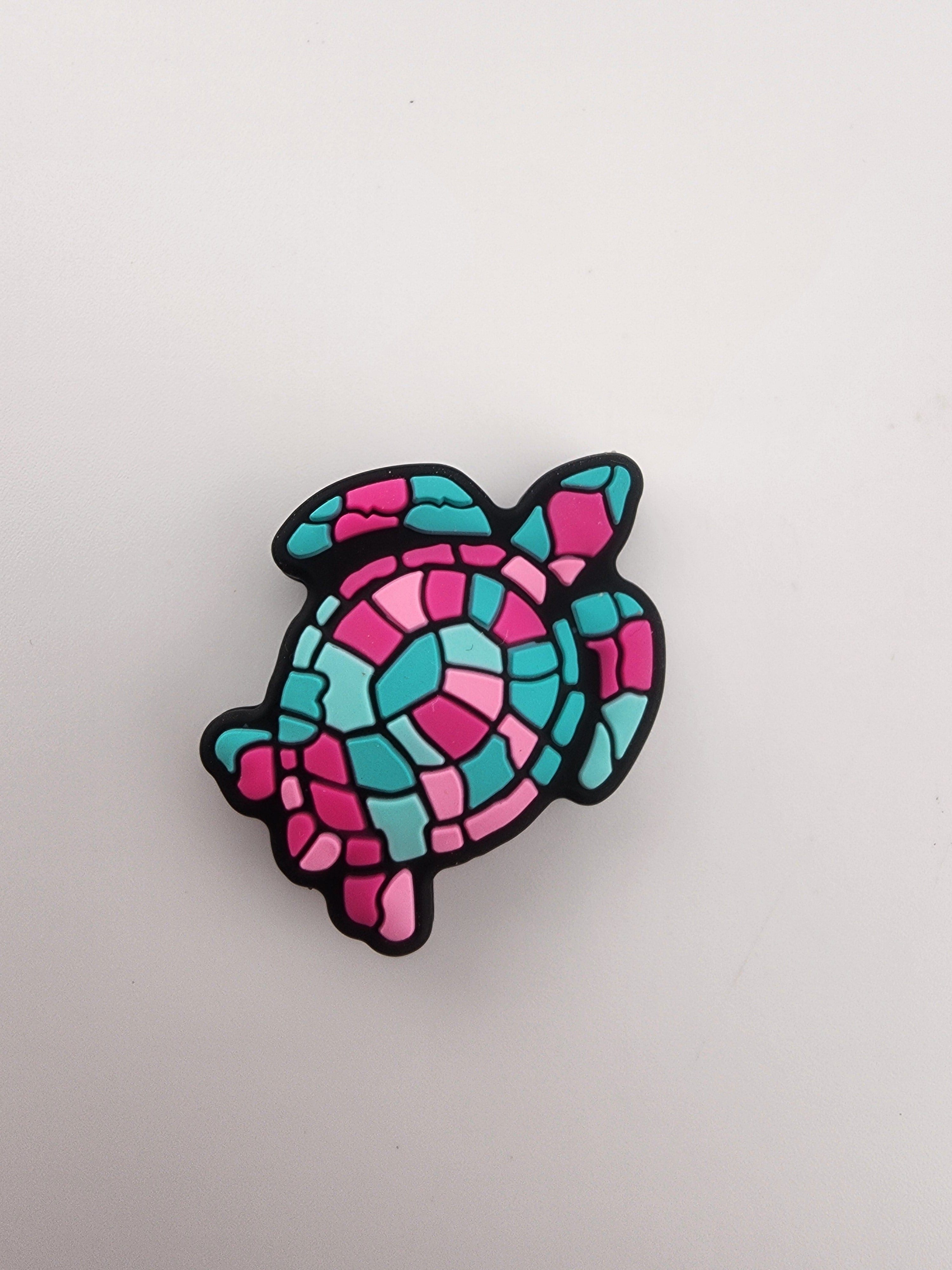 Sea turtle pinks cyan CUSTOM EXCLUSIVE silicone bead turtles ...