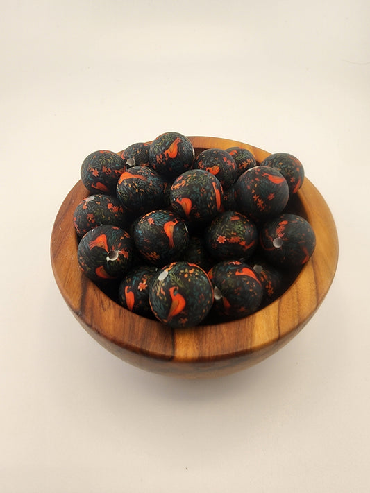 cardinal print 15 mm Custom exclusive collab remembrance beads