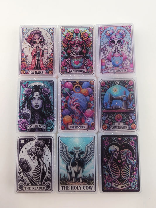 Viral tarot card meme cards custom exclusive silicone print focal beads crafter lovers reader