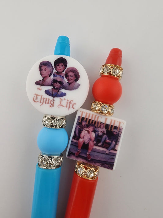 thug life custom exclusive silicon beads print viral memes meme bead golden girls