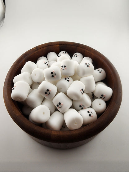 Custom exclusive silicone focal beads 3d marshmallow bead